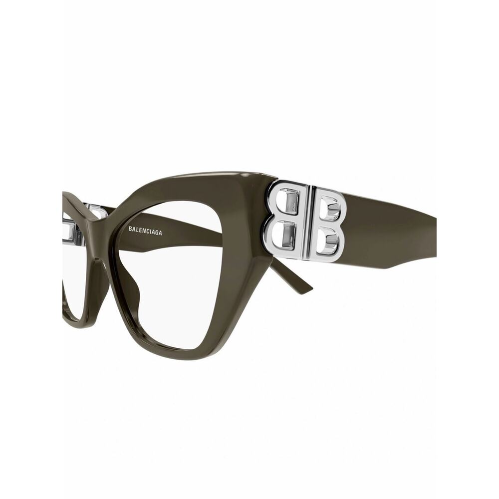 NEW!!! Balenciaga BB0312O 005 Gray Cat-Eye Glasses with Silver BB Logo Authentic - Picture 10 of 11